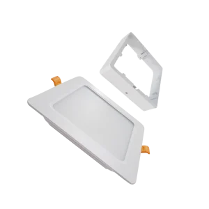 چراغ‌ سقفی توکار مربع 12 وات | Back Light | مدل سروش - قاب تبدیل توکار به روکار