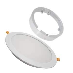 چراغ‌ سقفی توکار گرد 24 وات | Back Light | مدل سروش - قاب تبدیل توکار به روکار